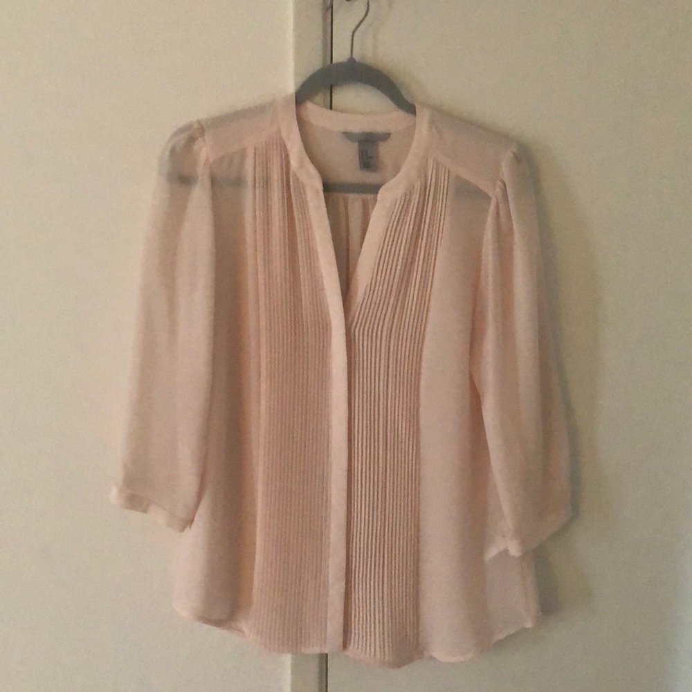 Light pink sheer blouse
